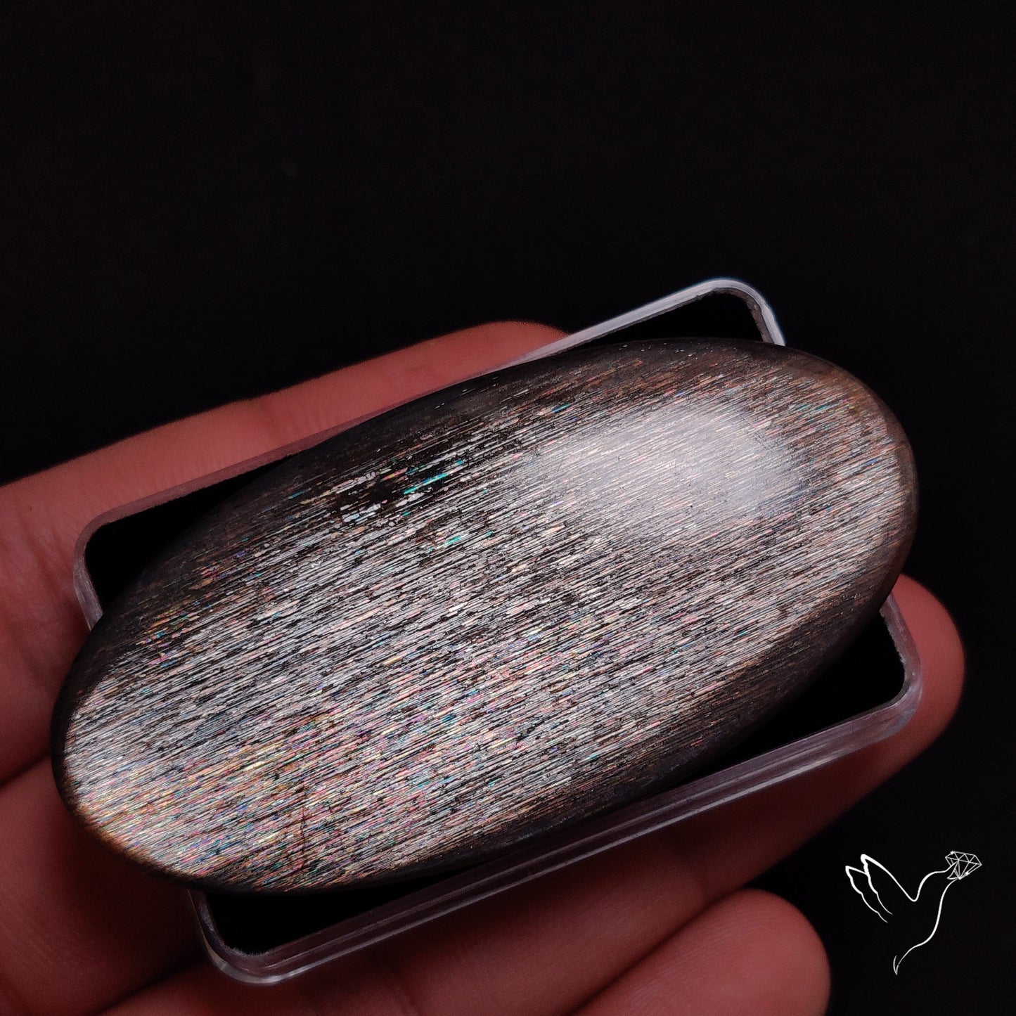 Rainbow Meteor Shower Sunstone Cabochon