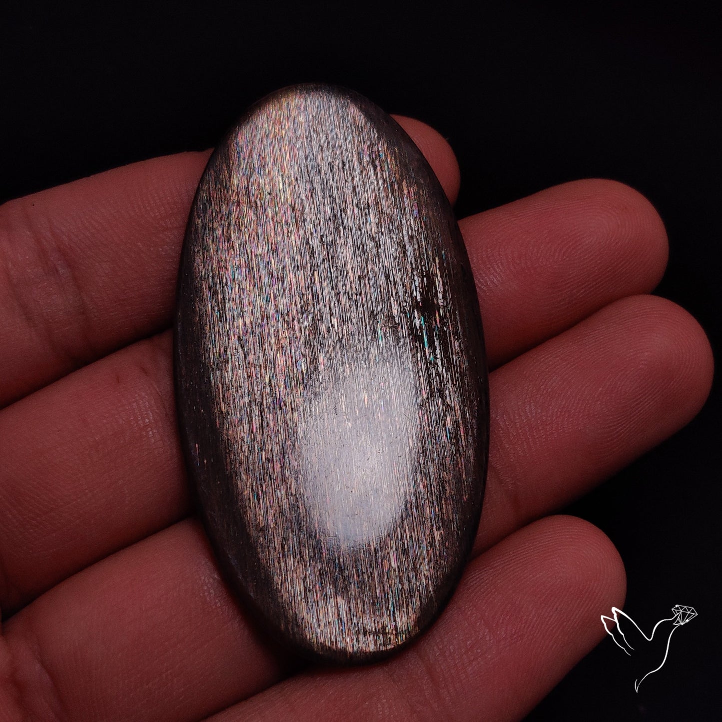 Rainbow Meteor Shower Sunstone Cabochon