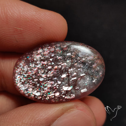 Confetti Bloodshot Iolite Sunstone Cabochon