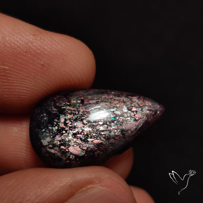 Confetti Bloodshot Iolite Sunstone Cabochon