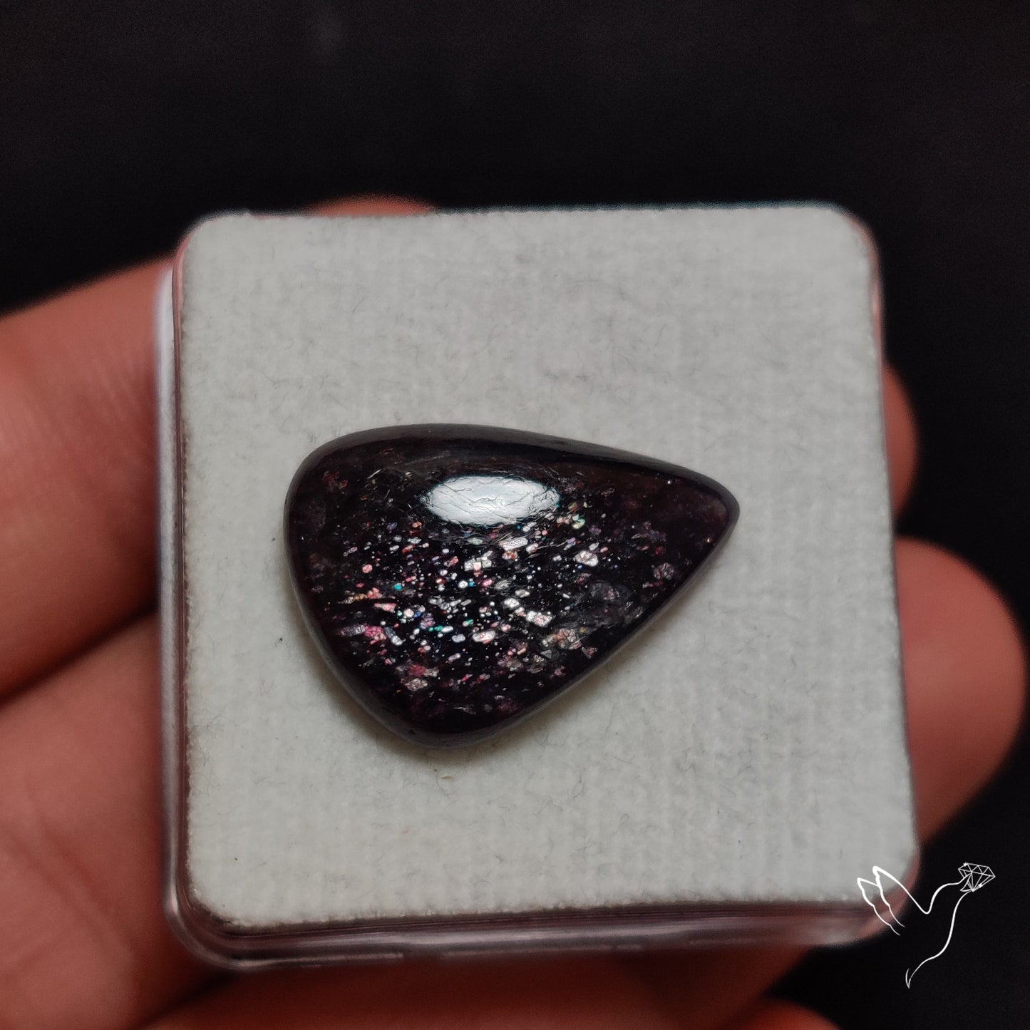 Confetti Bloodshot Iolite Sunstone Cabochon