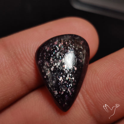 Confetti Bloodshot Iolite Sunstone Cabochon