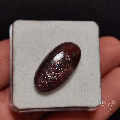 Confetti Bloodshot Iolite Sunstone Cabochon