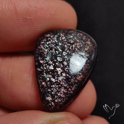 Confetti Bloodshot Iolite Sunstone Cabochon