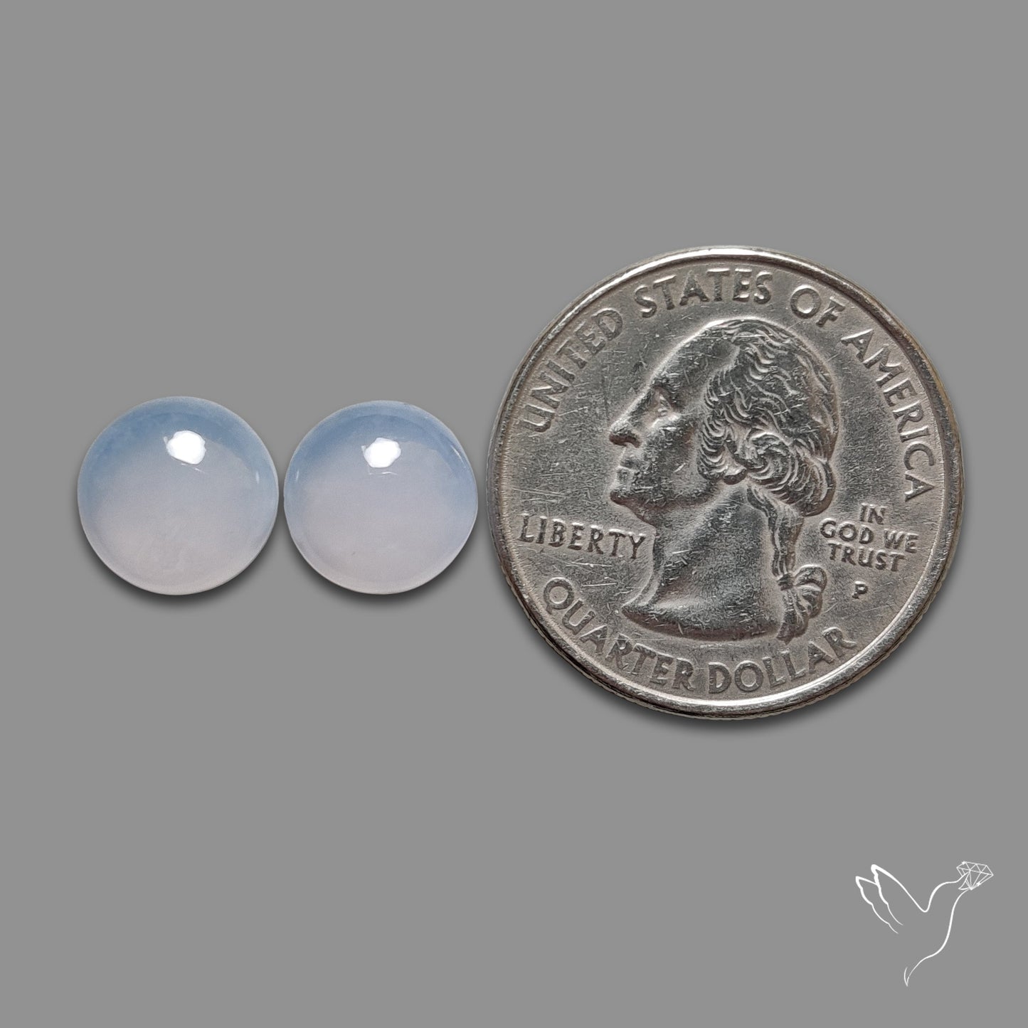 Namibian Blue Chalcedony Pair