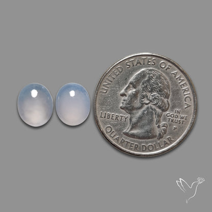Namibian Blue Chalcedony Pair