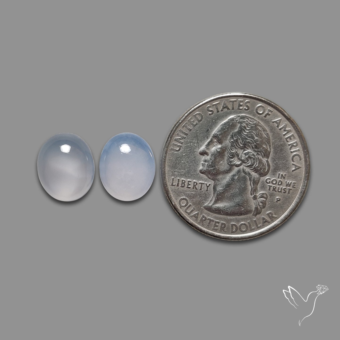 Namibian Blue Chalcedony Pair