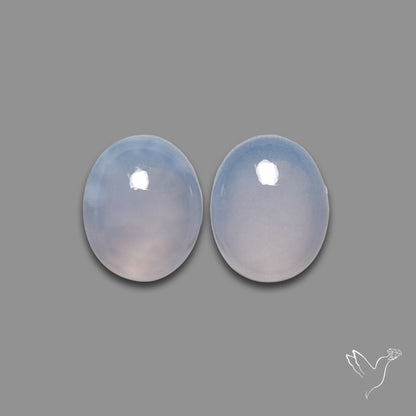 Namibian Blue Chalcedony Pair