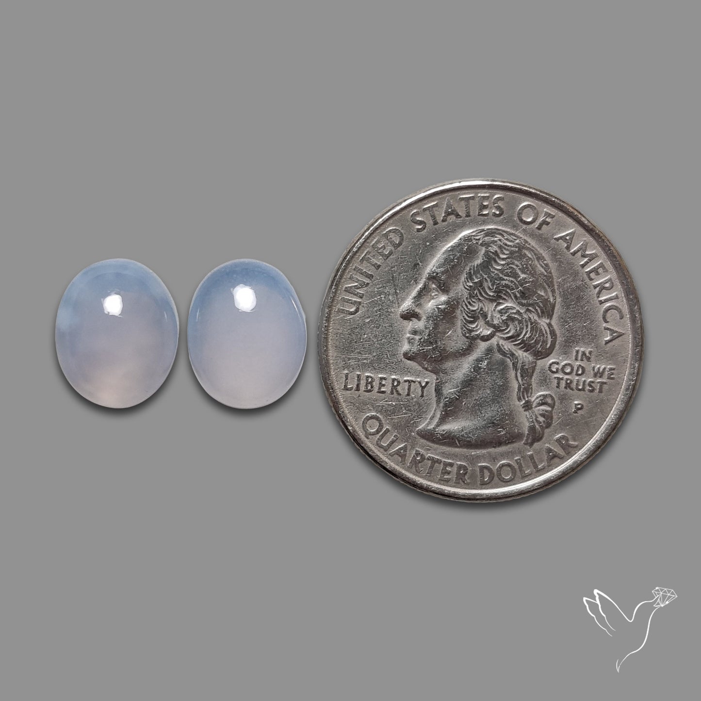 Namibian Blue Chalcedony Pair