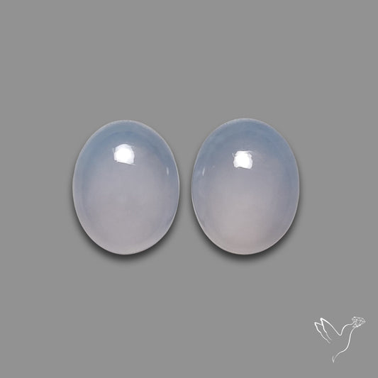 Namibian Blue Chalcedony Pair