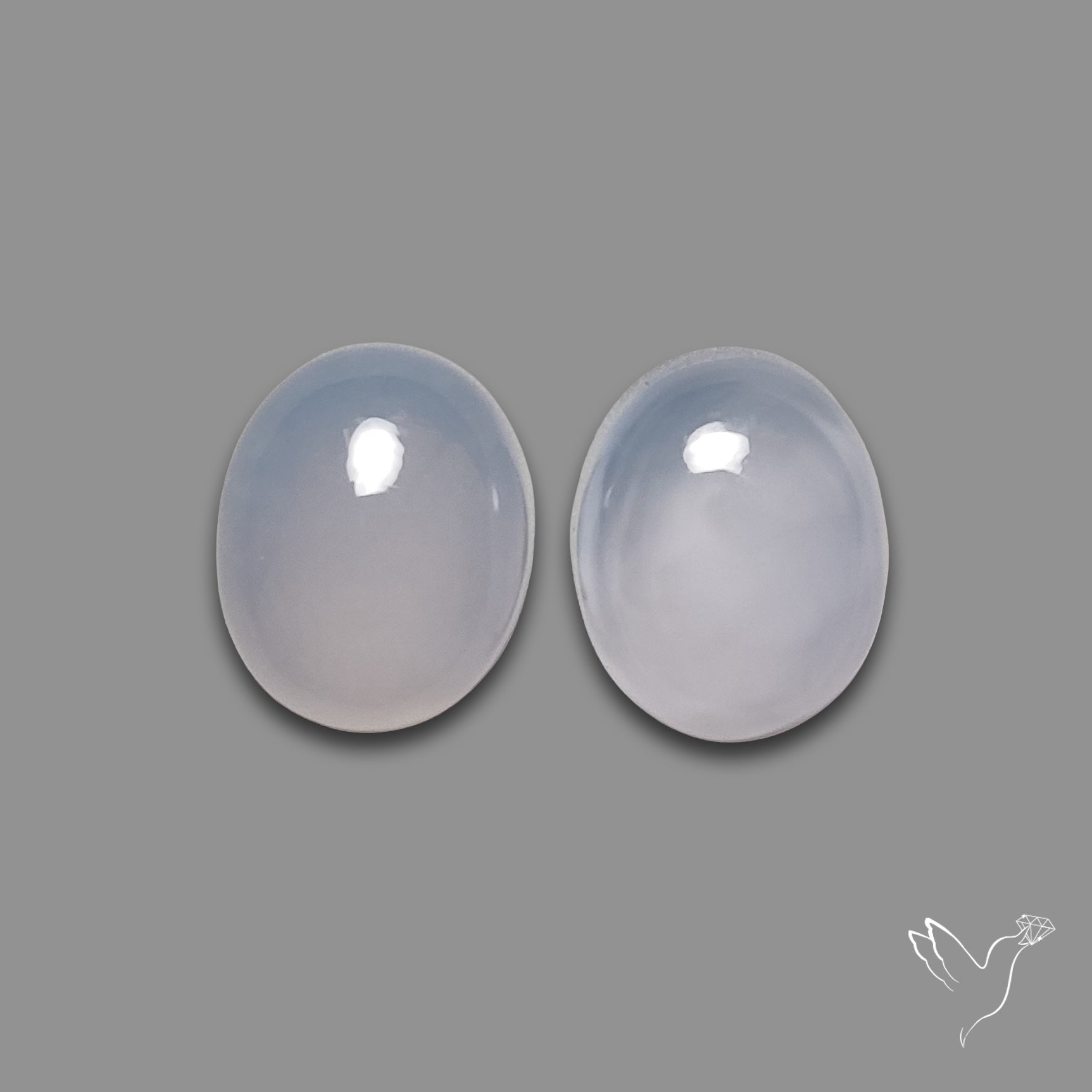 Namibian Blue Chalcedony Pair