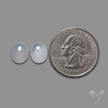 Namibian Blue Chalcedony Pair