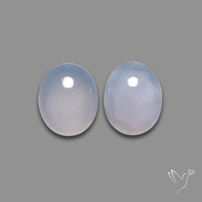 Namibian Blue Chalcedony Pair