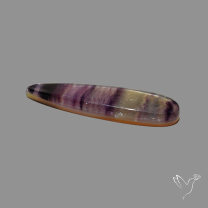 Purple Fluorite With Mother Of Pearl Doublet