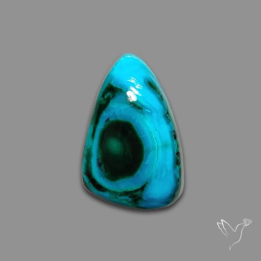 Chrysocolla In Malachite Cabochon