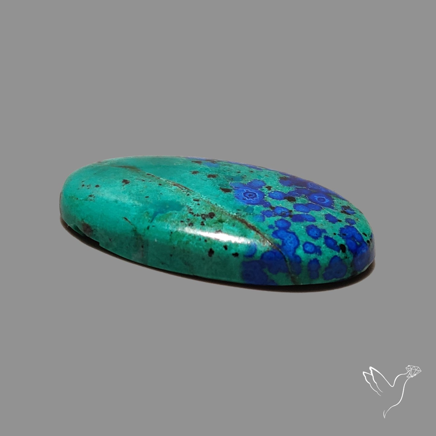 Bluebird Azurite Malachite Cabochon