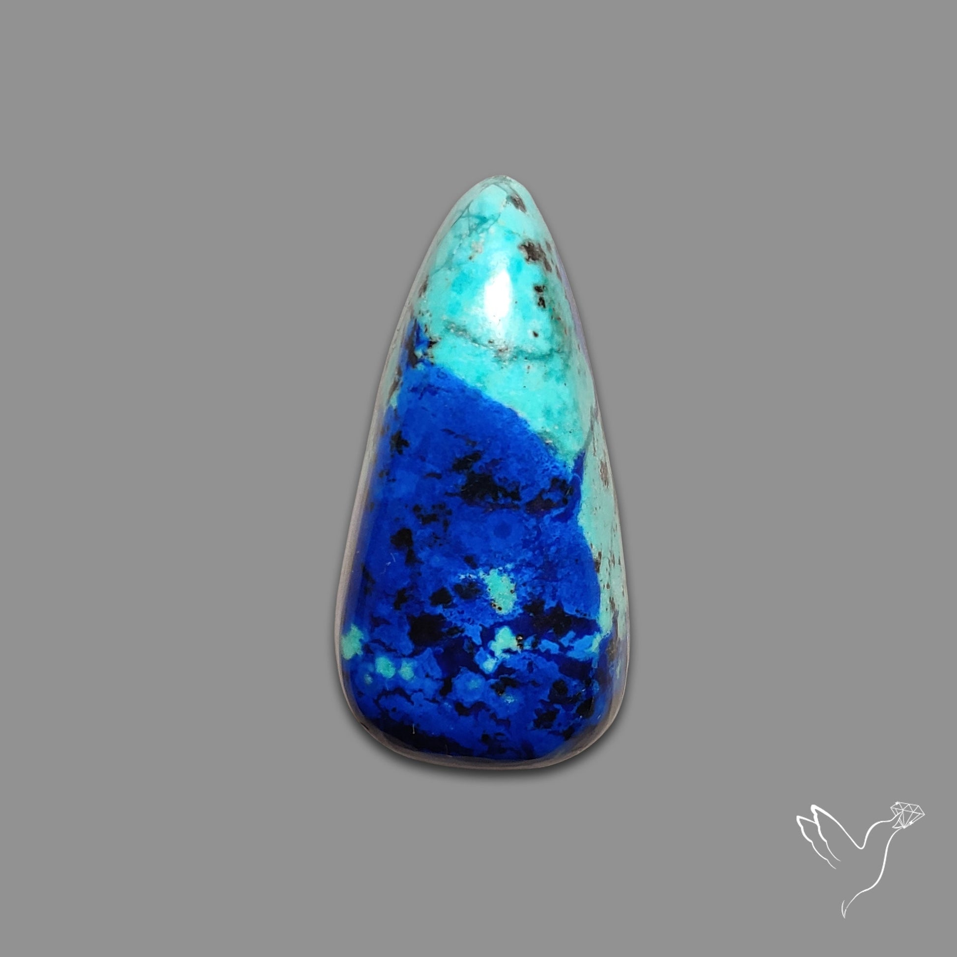 Bluebird Azurite Malachite Cabochon