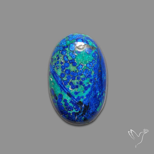 Bluebird Azurite Malachite Cabochon