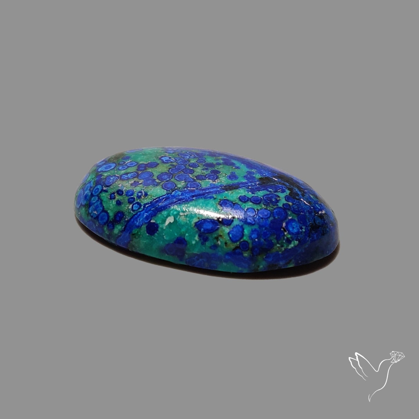 Bluebird Azurite Malachite Cabochon