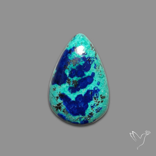 Bluebird Azurite Malachite Cabochon