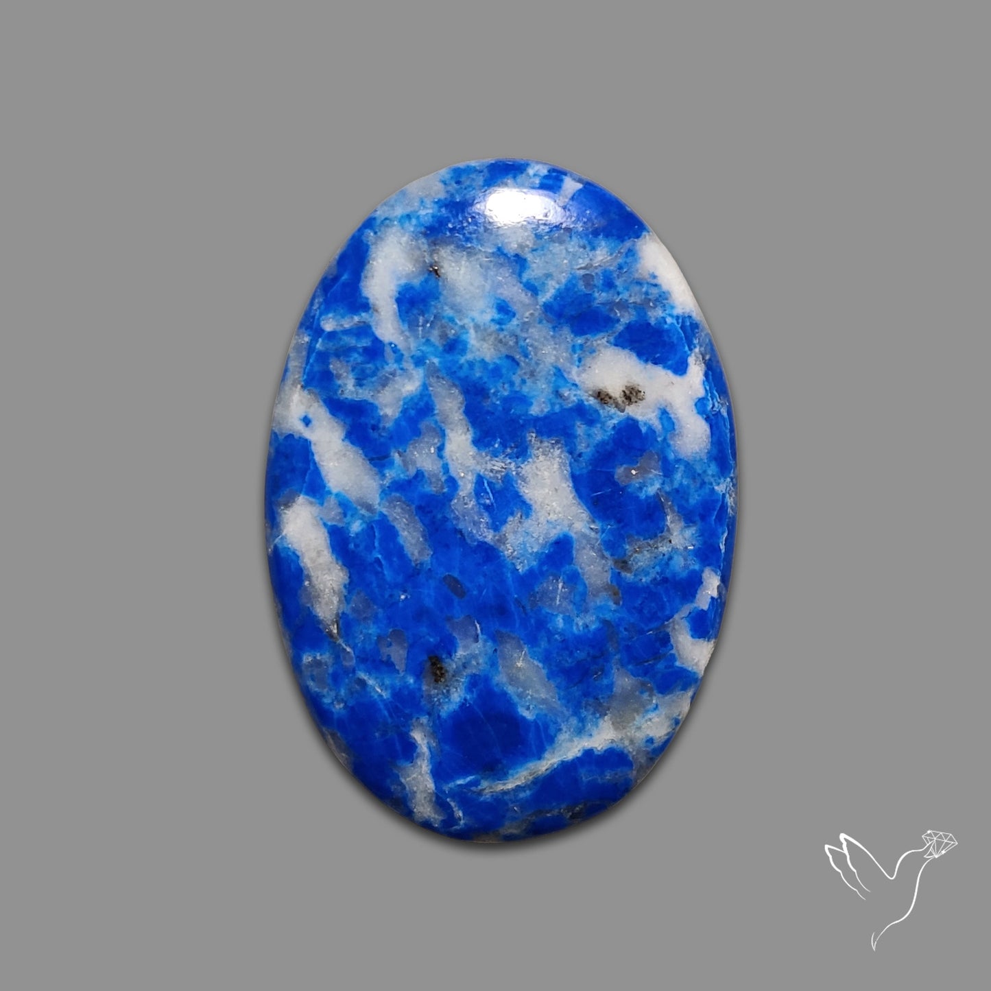 Lapis Lazuli with Quartz Inclusion Cabochon