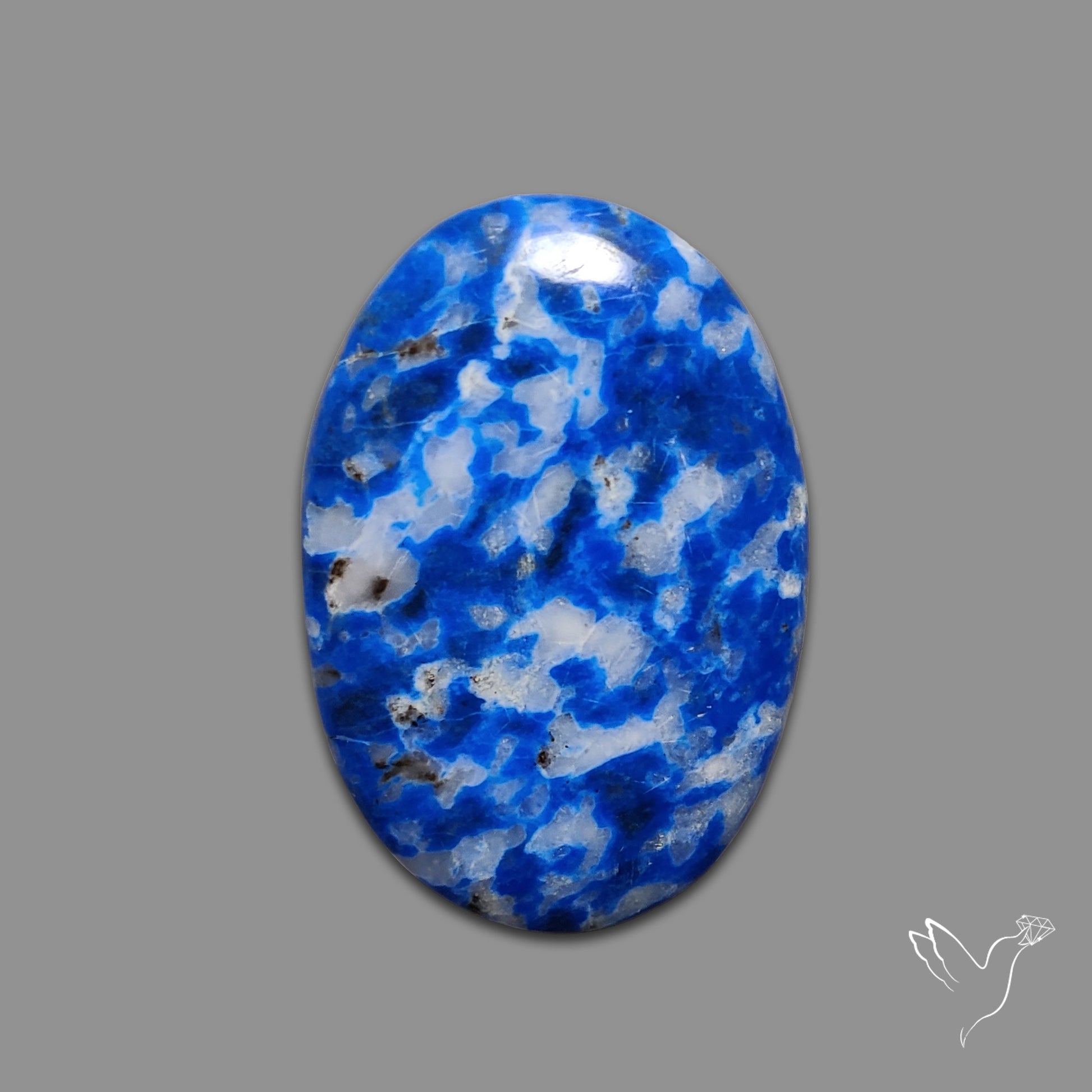 Lapis Lazuli with Quartz Inclusion Cabochon