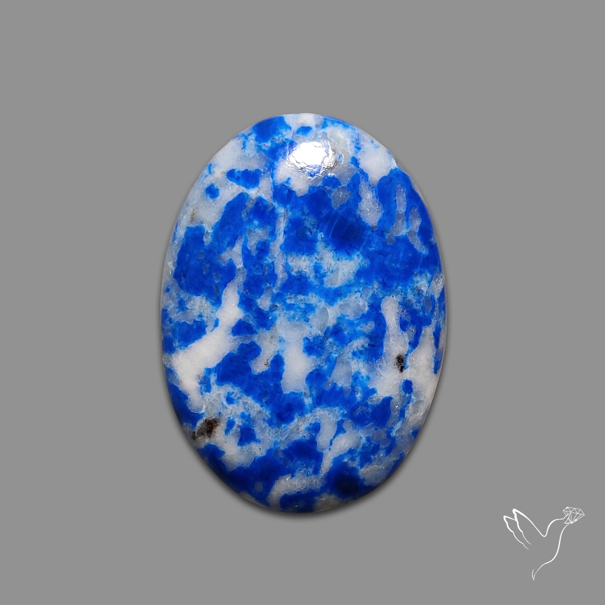 Lapis Lazuli with Quartz Inclusion Cabochon