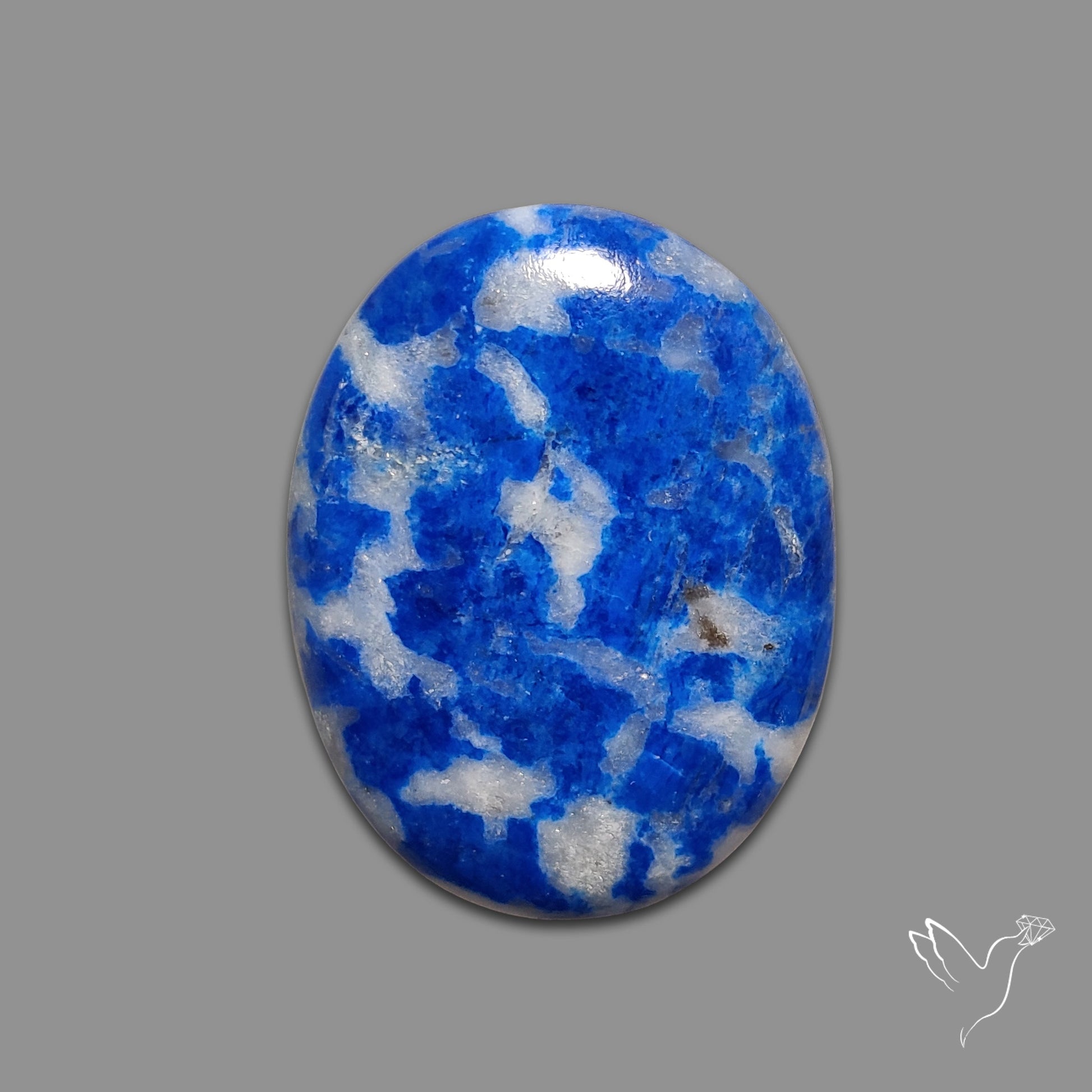 Lapis Lazuli with Quartz Inclusion Cabochon