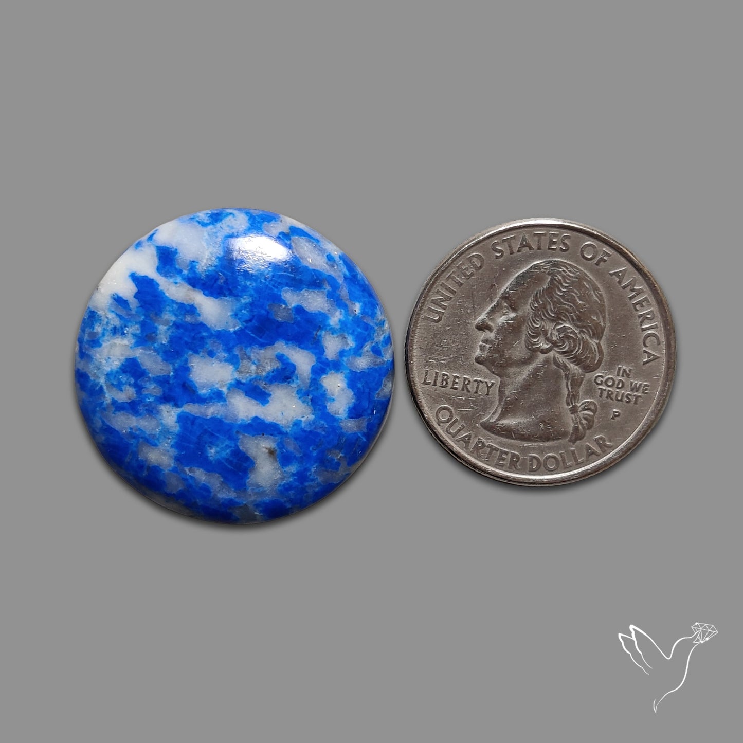 Lapis Lazuli with Quartz Inclusion Cabochon