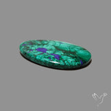 Malachite with Lapis Inlay Cabochon