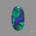 Malachite with Lapis Inlay Cabochon