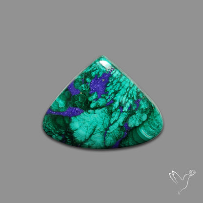 Malachite with Lapis Inlay Cabochon