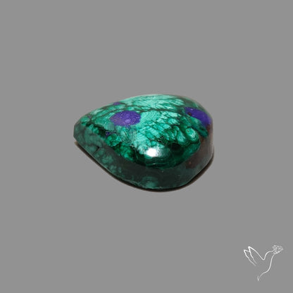 Malachite with Lapis Inlay Cabochon