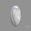 Blue Lace Agate Cabochon with Quartz Inclusion