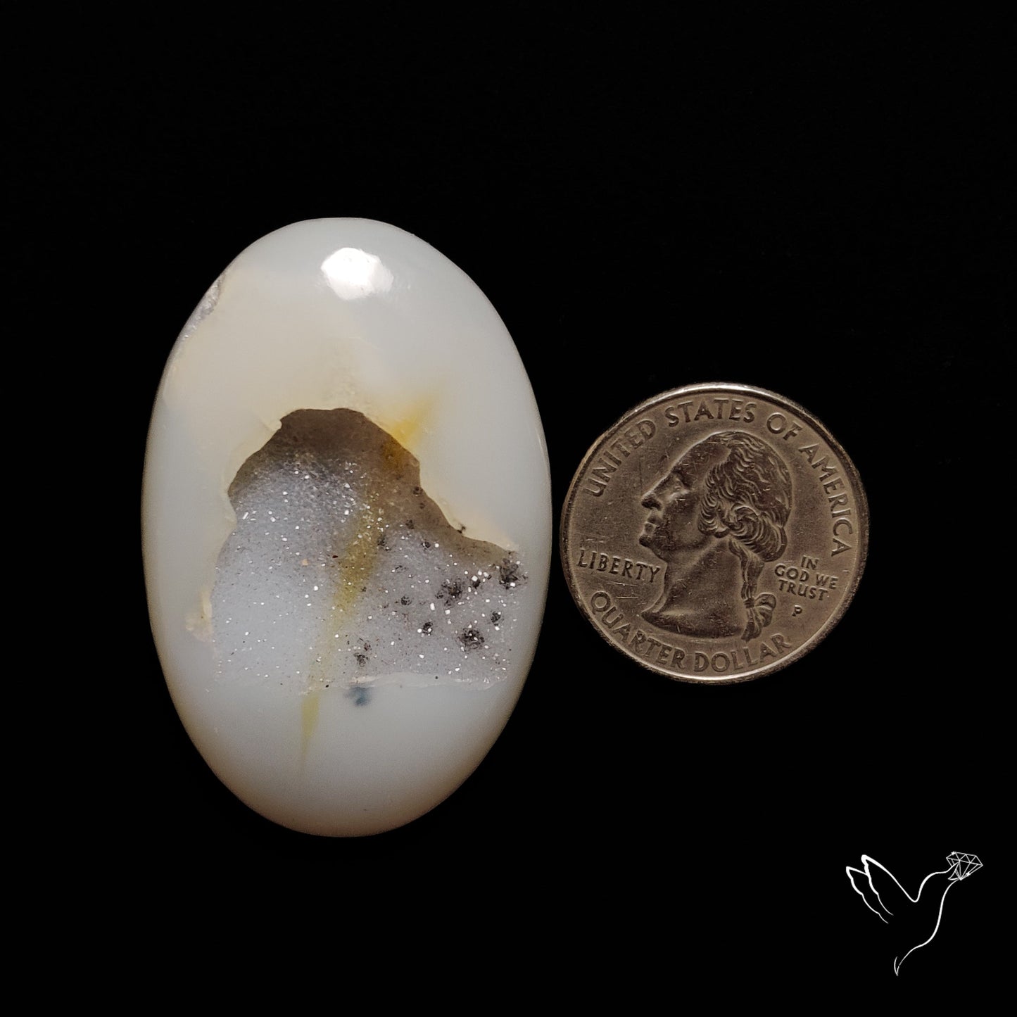 Chalcedony Druzy Cabochon