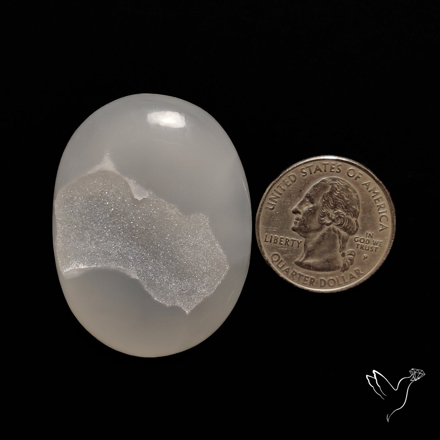 Chalcedony Druzy Cabochon