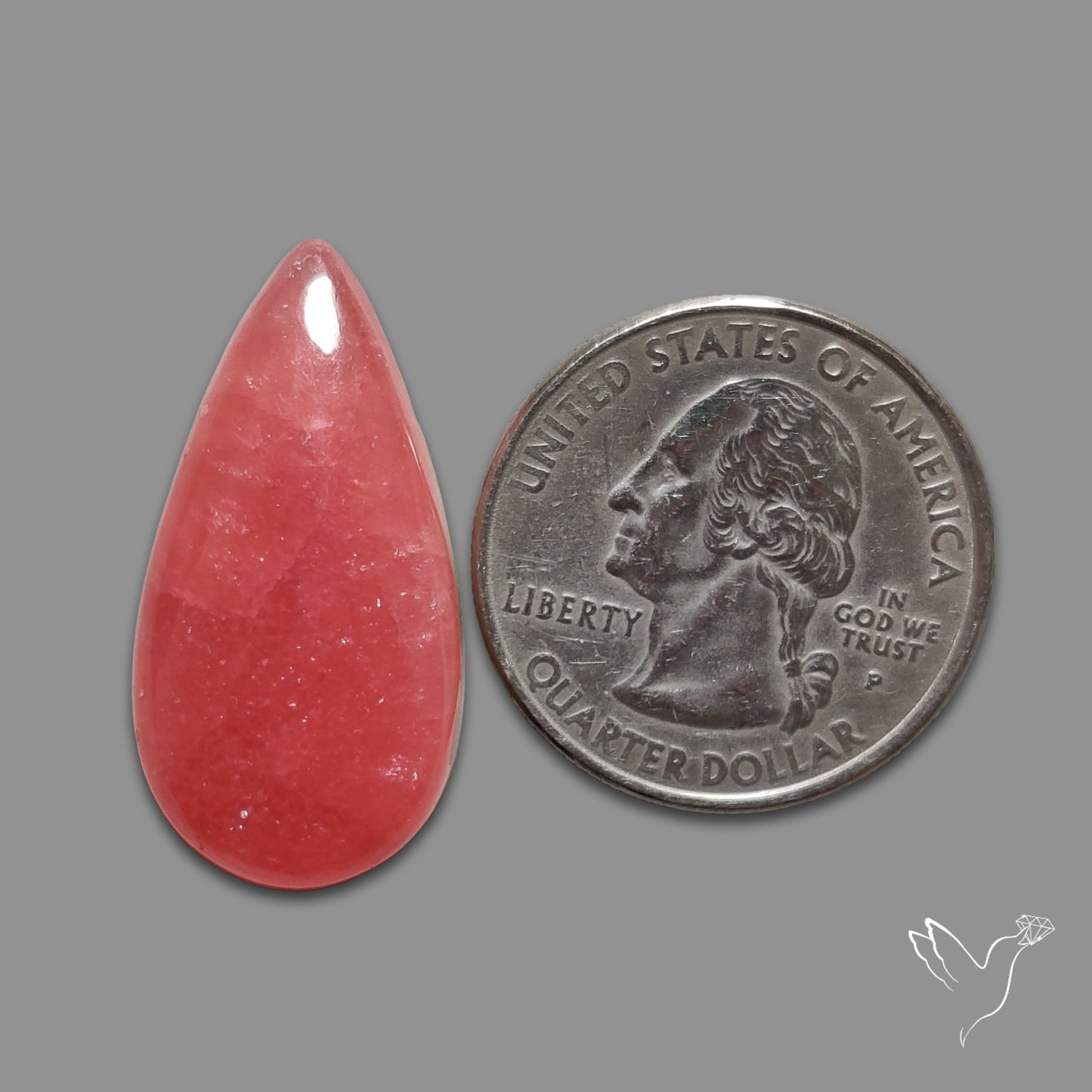 Gemmy Rhodochrosite Cabochon