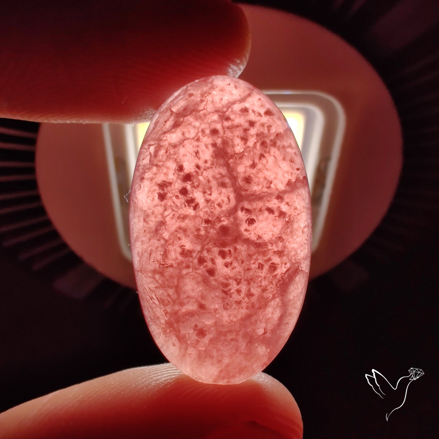 Gemmy Rhodochrosite Cabochon