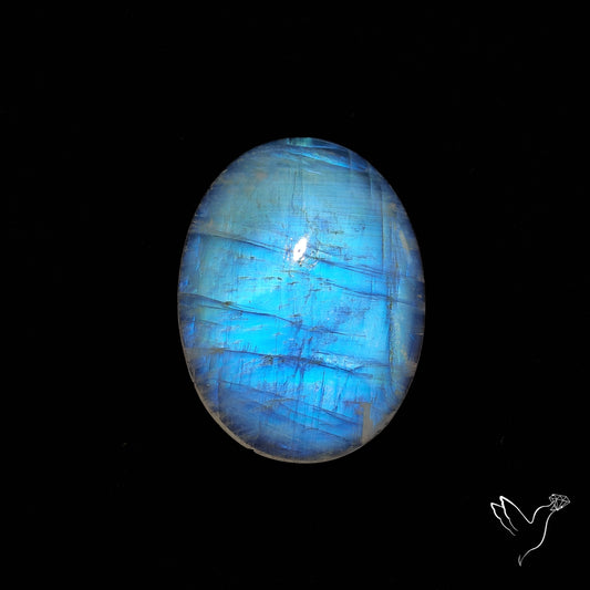 Rainbow Moonstone Large Cabochon High Grade
