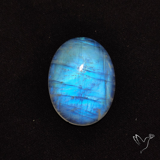 Rainbow Moonstone Large Cabochon High Grade