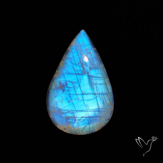 Rainbow Moonstone Large Cabochon High Grade