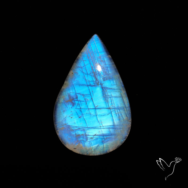 Rainbow Moonstone Large Cabochon High Grade
