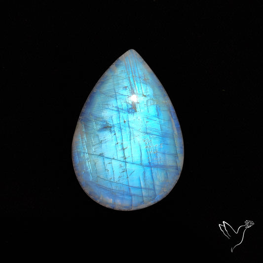Rainbow Moonstone Large Cabochon High Grade