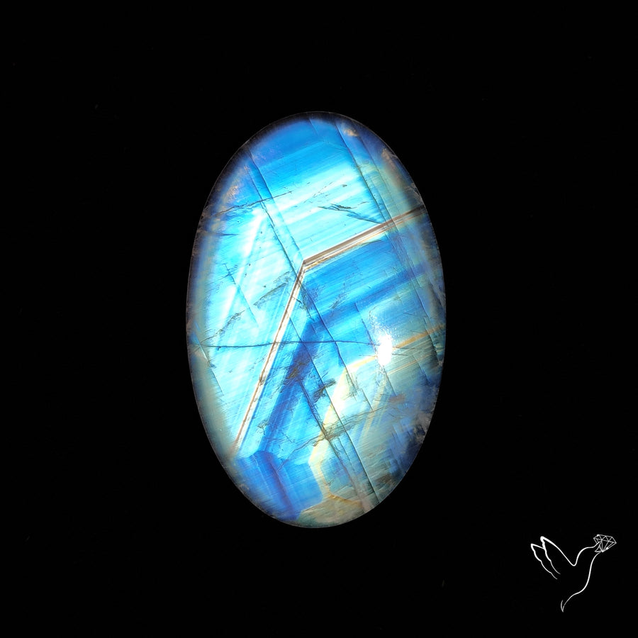 Rainbow Moonstone Large Cabochon High Grade
