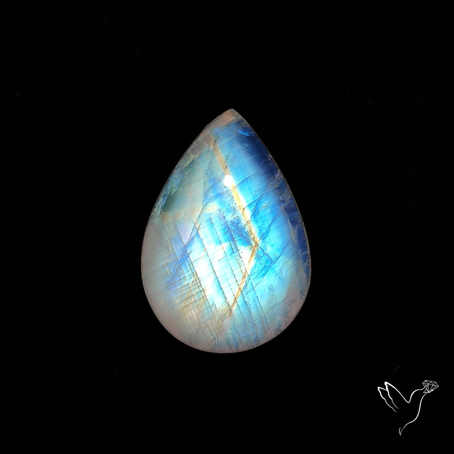 Rainbow Moonstone Large Cabochon High Grade