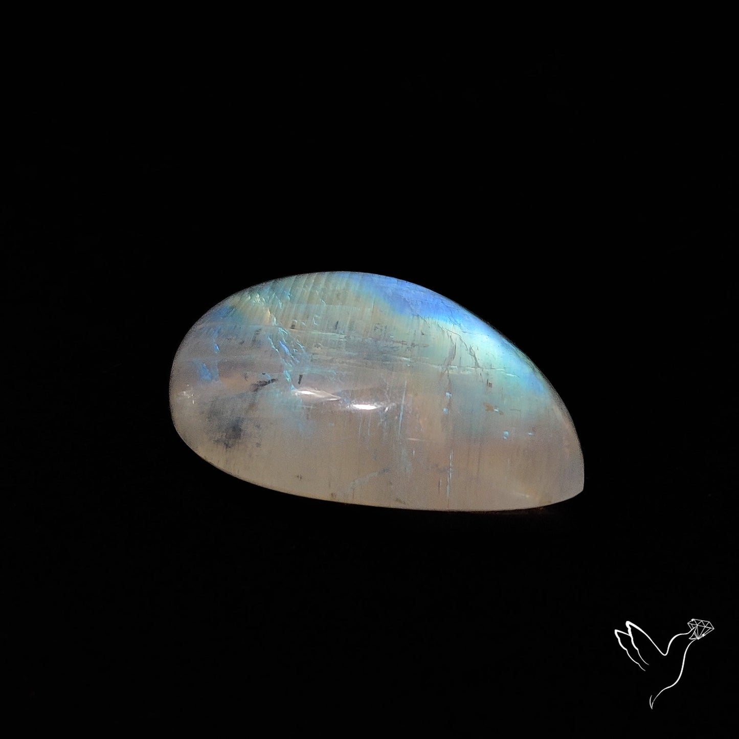 Rainbow Moonstone Large Cabochon High Grade