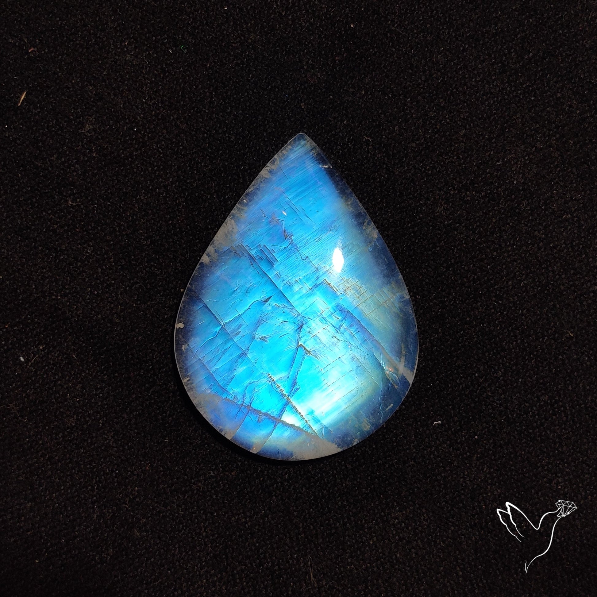 Rainbow Moonstone Large Cabochon High Grade