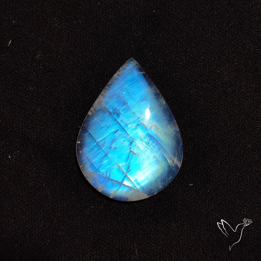 Rainbow Moonstone Large Cabochon High Grade