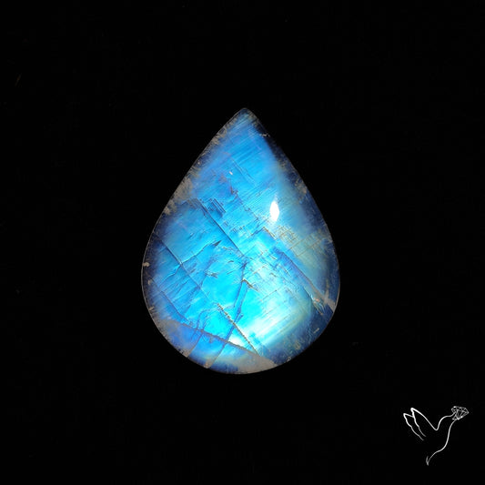 Rainbow Moonstone Large Cabochon High Grade