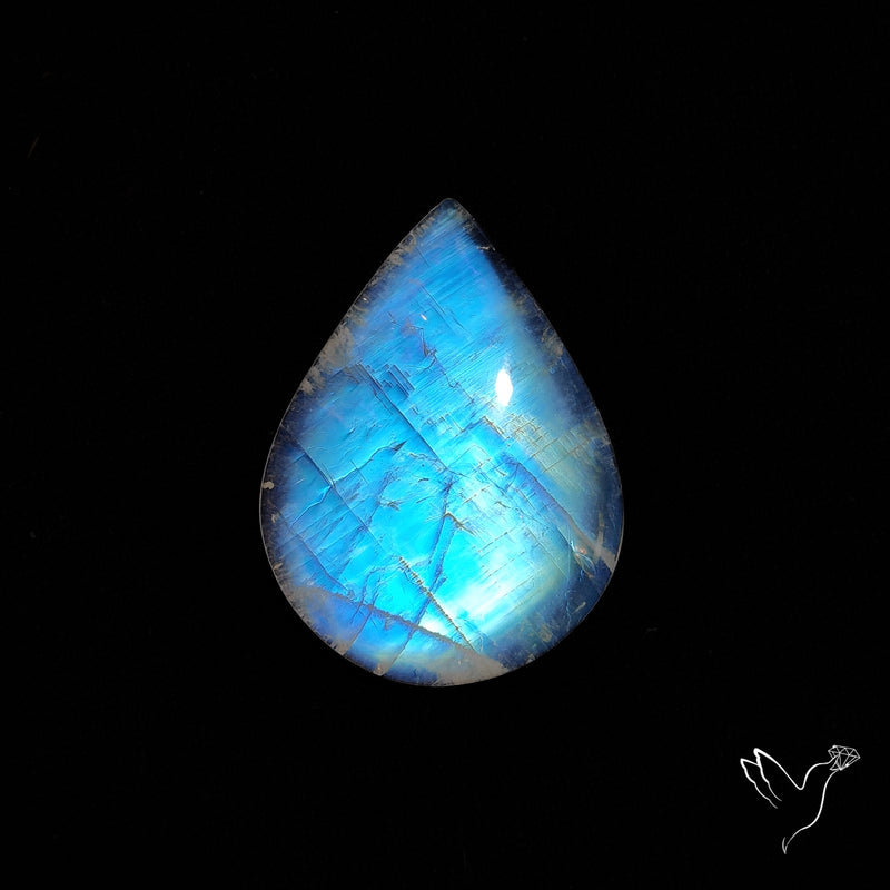 Rainbow Moonstone Large Cabochon High Grade